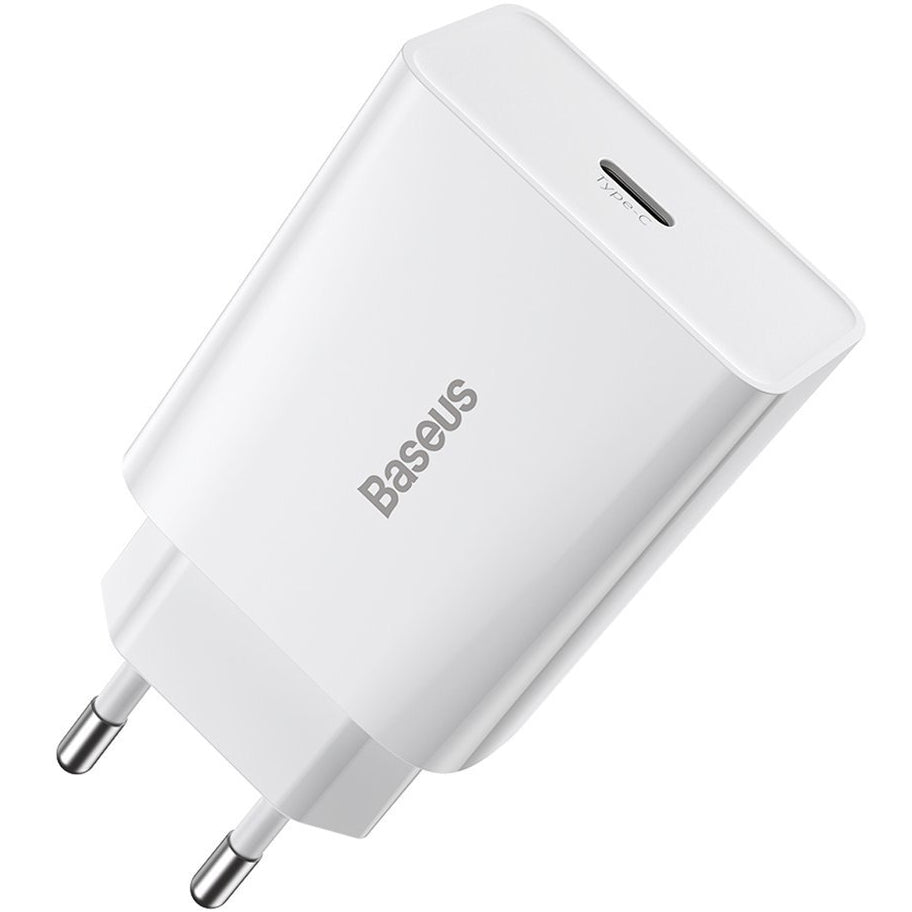 Netzladegerät Baseus Speed Mini, 20W, 3A, 1 x USB-C, Weiß CCFS-SN02