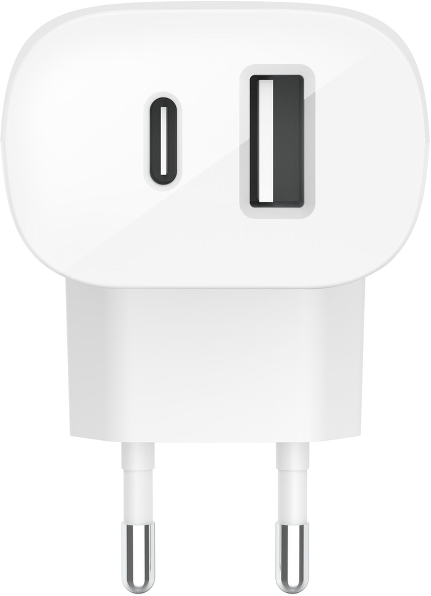 Belkin BoostCharge Dual Netzladegerät, 37W, 3A, 1 x USB-A - x USB-C, Weiß WCB007vfWH