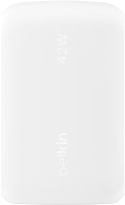 Belkin BoostCharge Dual Netzladegerät, 42W, 3A, 1 x USB-A - 1 x USB-C, Weiß WCB009vfWH