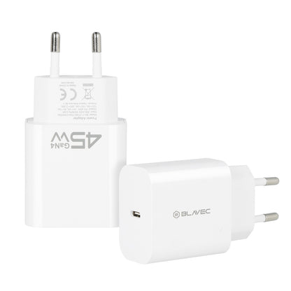 Netzladegerät Blavec BC-7, 45W, 3A, 1 x USB-C, Weiß