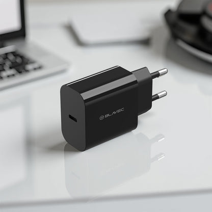 Netzladegerät Blavec BC-7, 45W, 3A, 1 x USB-C, Schwarz