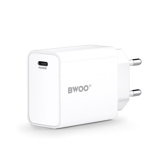 Netzladegerät BWOO CDA226, 20W, 3A, 1 x USB-C, Weiß