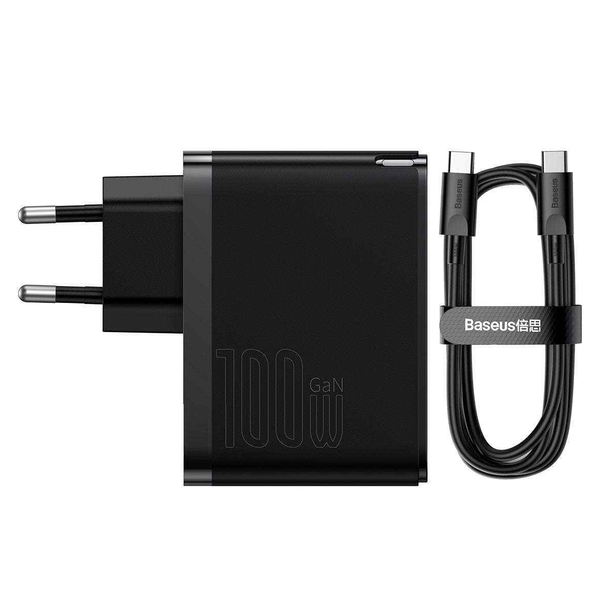 Netzladegerät mit USB-C Kabel Baseus GaN5 Pro, 100W, 3A, 1 x USB-A - 1 x USB-C, Schwarz CCGP090201