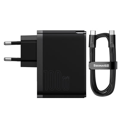 Netzladegerät mit USB-C Kabel Baseus GaN5 Pro, 100W, 3A, 1 x USB-A - 1 x USB-C, Schwarz CCGP090201