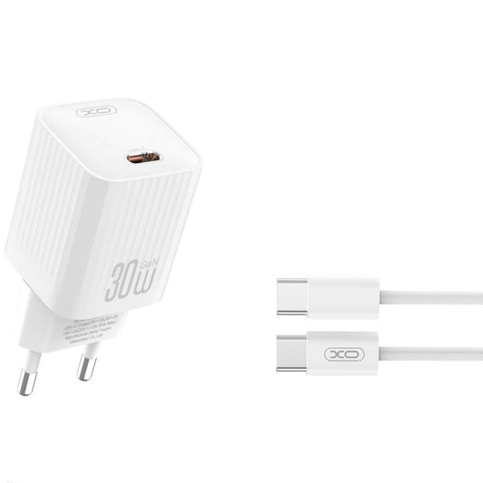 Netzladegerät mit USB-C Kabel XO Design L148, 30W, 3A, 1 x USB-C, Weiß