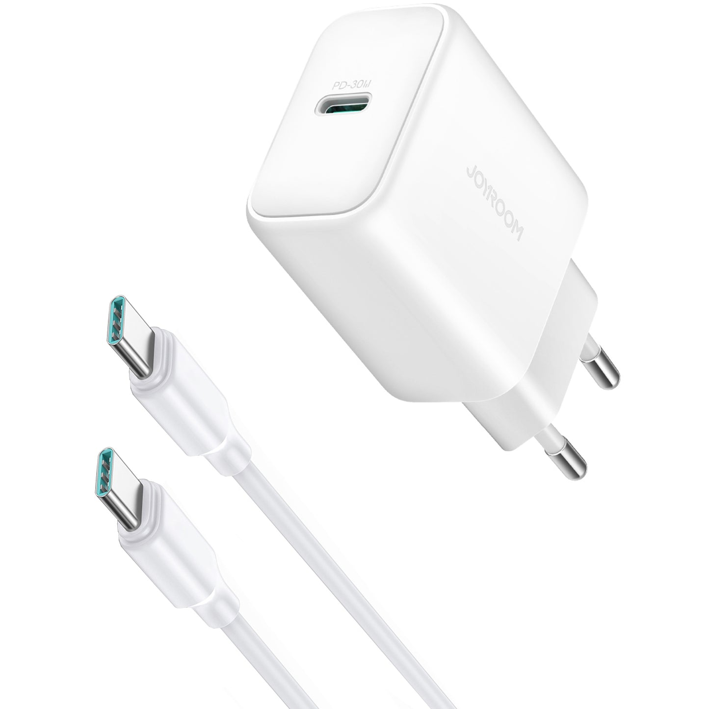 Netzladegerät mit USB-C Kabel Joyroom JR-TCF24, 30W, 3A, 1 x USB-C, Weiß