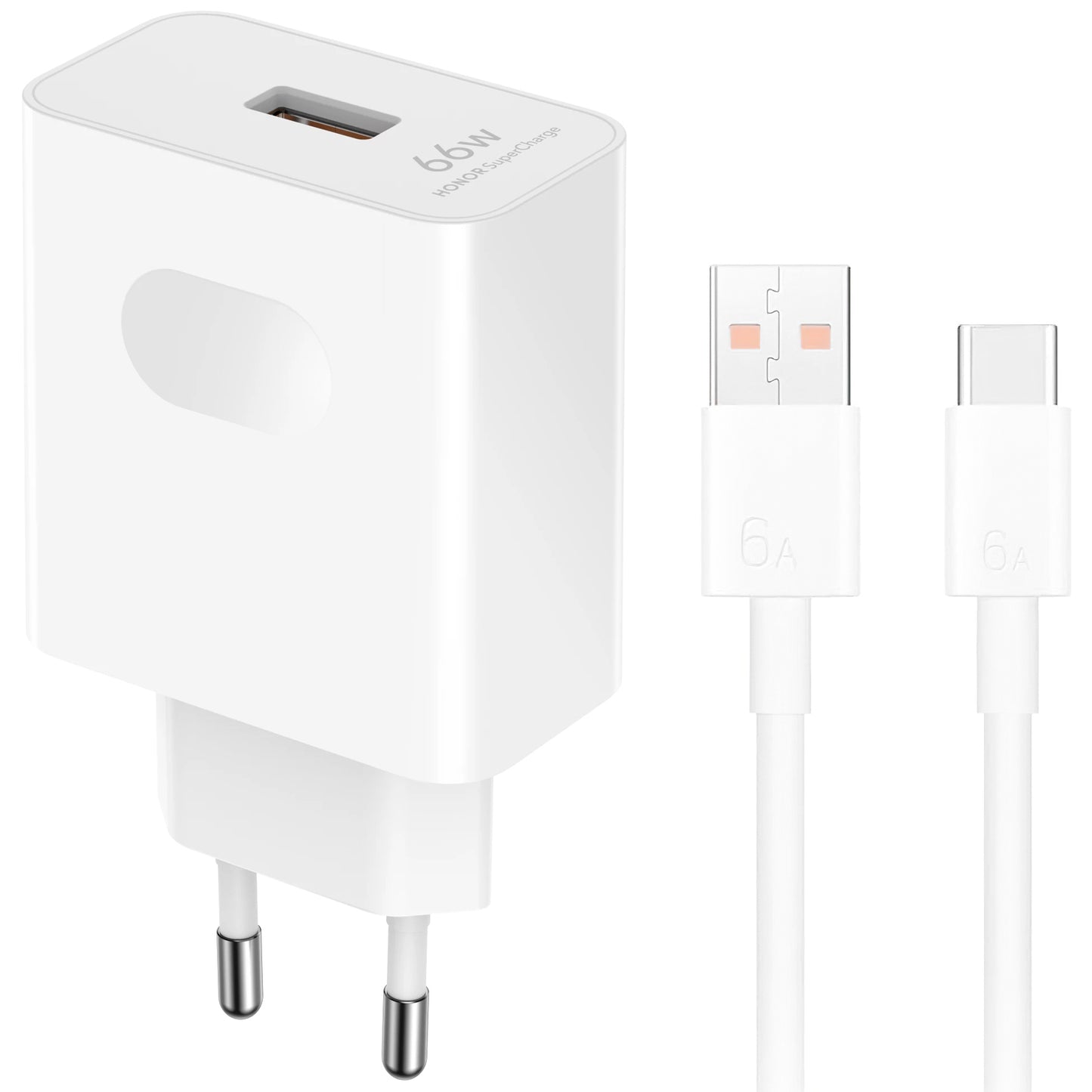 Netzladegerät mit USB-C Kabel Honor HN-110600E00, 66W, 6A, 1 x USB-A, Weiß 5503AAHX