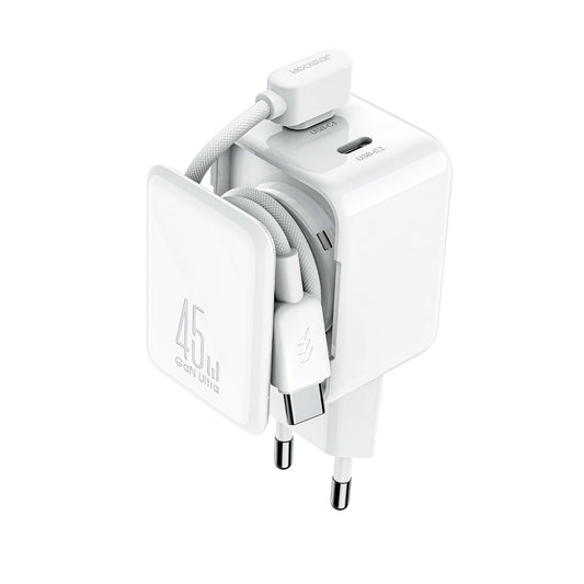 Netzladegerät mit USB-C Kabel Joyroom JR-TCL05, 45W, 3A, 2 x USB-C, Weiß