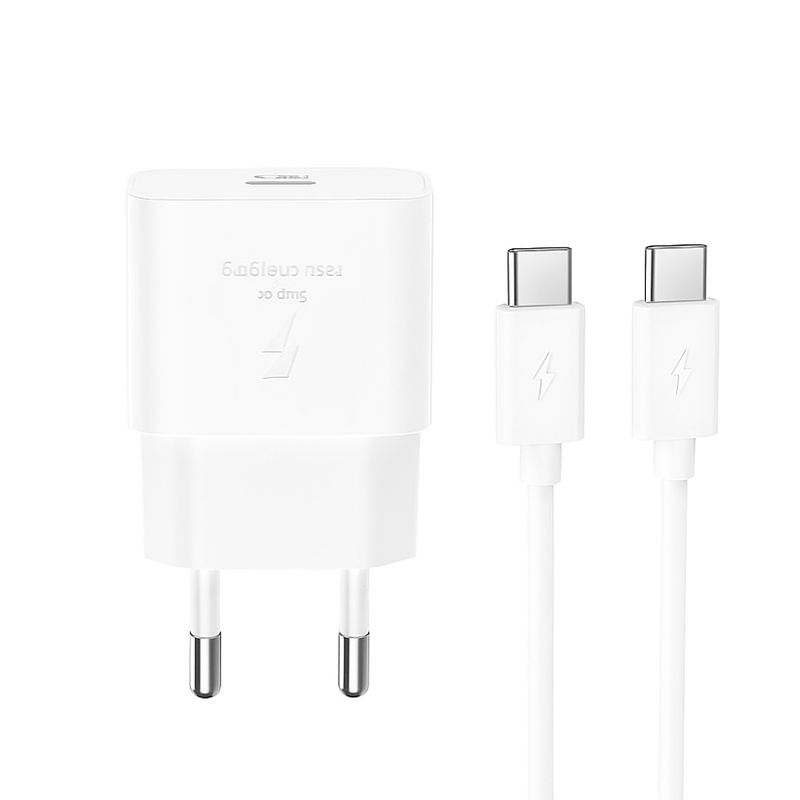 Netzladegerät mit USB-C Kabel XO Design L167, 25W, 3A, 1 x USB-C, Weiß