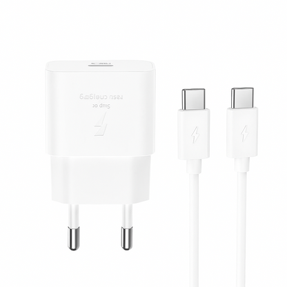 Netzladegerät mit USB-C Kabel XO Design L167, 25W, 3A, 1 x USB-C, Weiß