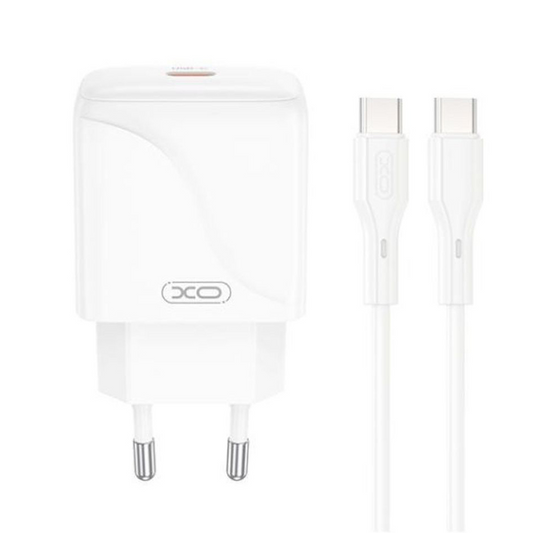 Netzladegerät mit USB-C Kabel XO Design L141, 20W, 3A, 1 x USB-C, Weiß