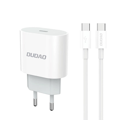 Netzladegerät mit USB-C Kabel Dudao A14EUC, 20W, 3A, 1 x USB-C, Schwarz
