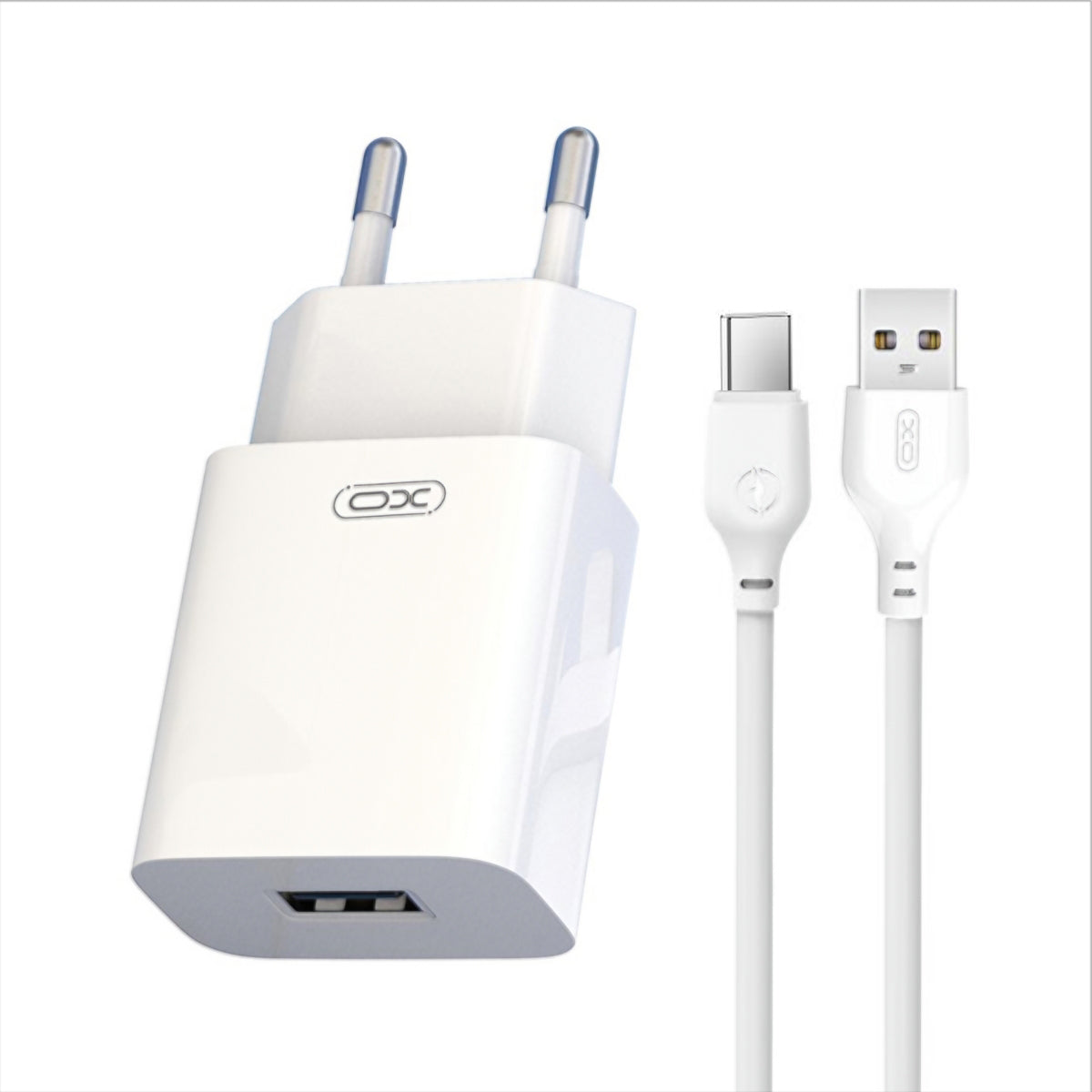 Netzteil mit USB-C-Kabel XO Design L99, 12W, 2,4A, 1 x USB-A, Weiß