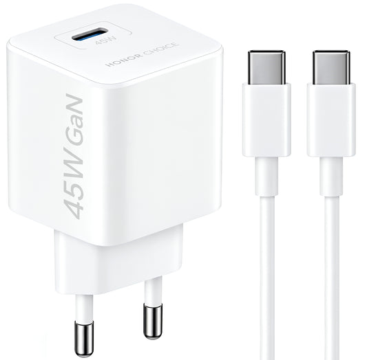 Netzteil mit USB-C-Kabel Honor Choice CP045E, 45W, 3A, 1 x USB-C, Weiß 5504ALHP