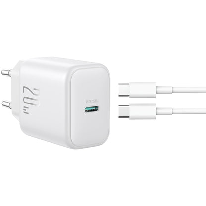 Netzladegerät mit USB-C Kabel Joyroom JR-TCF20, 20W, 3A, 1 x USB-C, Weiß