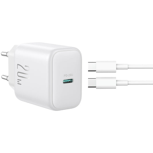 Netzladegerät mit USB-C Kabel Joyroom JR-TCF20, 20W, 3A, 1 x USB-C, Weiß