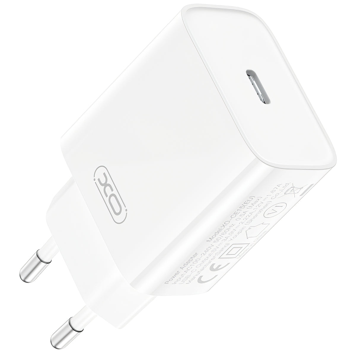 Netzladegerät mit USB-C Kabel XO Design CE15, 20W, 3A, 1 x USB-C, Weiß