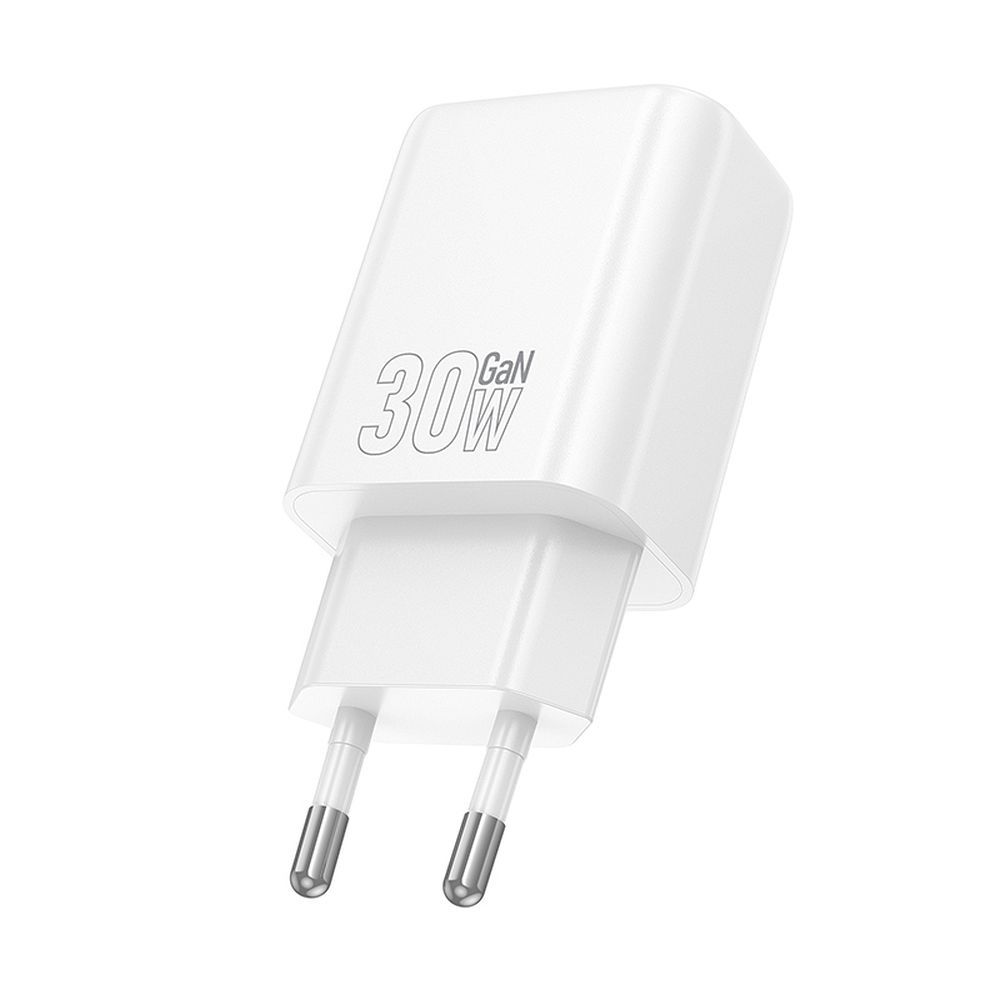 Netzladegerät HOCO N63, 30W, 3A, 1 x USB-A - 1 x USB-C, Weiß
