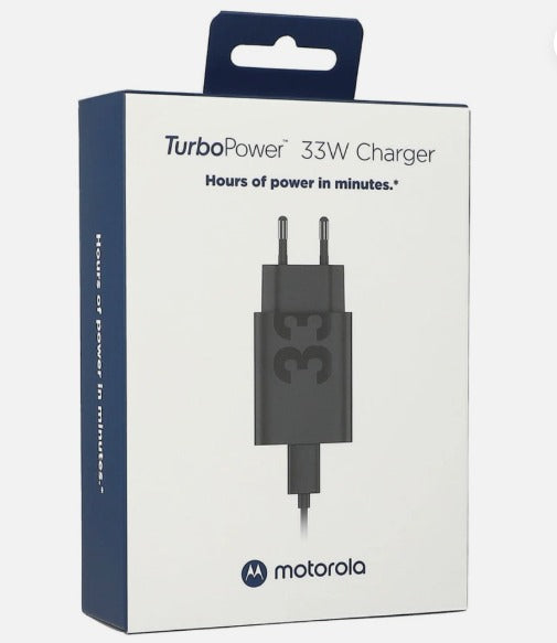 Motorola Netzladegerät mit USB-C Kabel, 33W, 3A, 1 x USB-A, Schwarz PG38C06448
