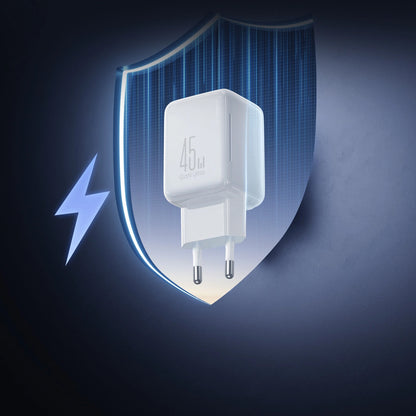 Netzladegerät mit USB-C Kabel Joyroom JR-TCL05, 45W, 3A, 2 x USB-C, Weiß