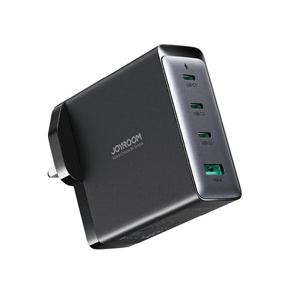 Network Charger with USB-C Cable Joyroom JR-TCG05UK, 140W, 5A, 1 x USB-A - 3 x USB-C, UK, Black