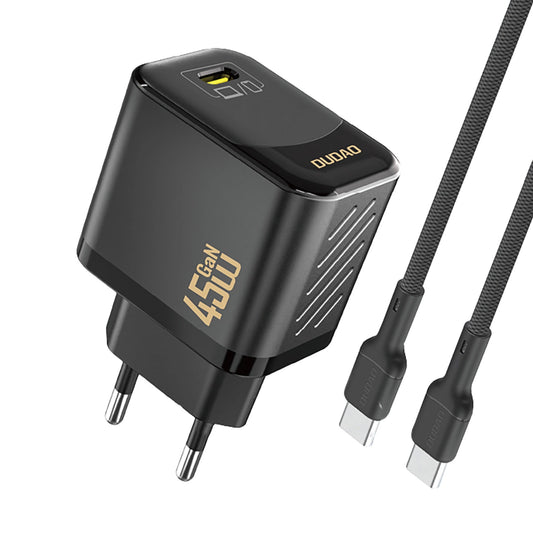 Netzladegerät mit USB-C Kabel Dudao A28C, 45W, 3A, 1 x USB-C, Schwarz