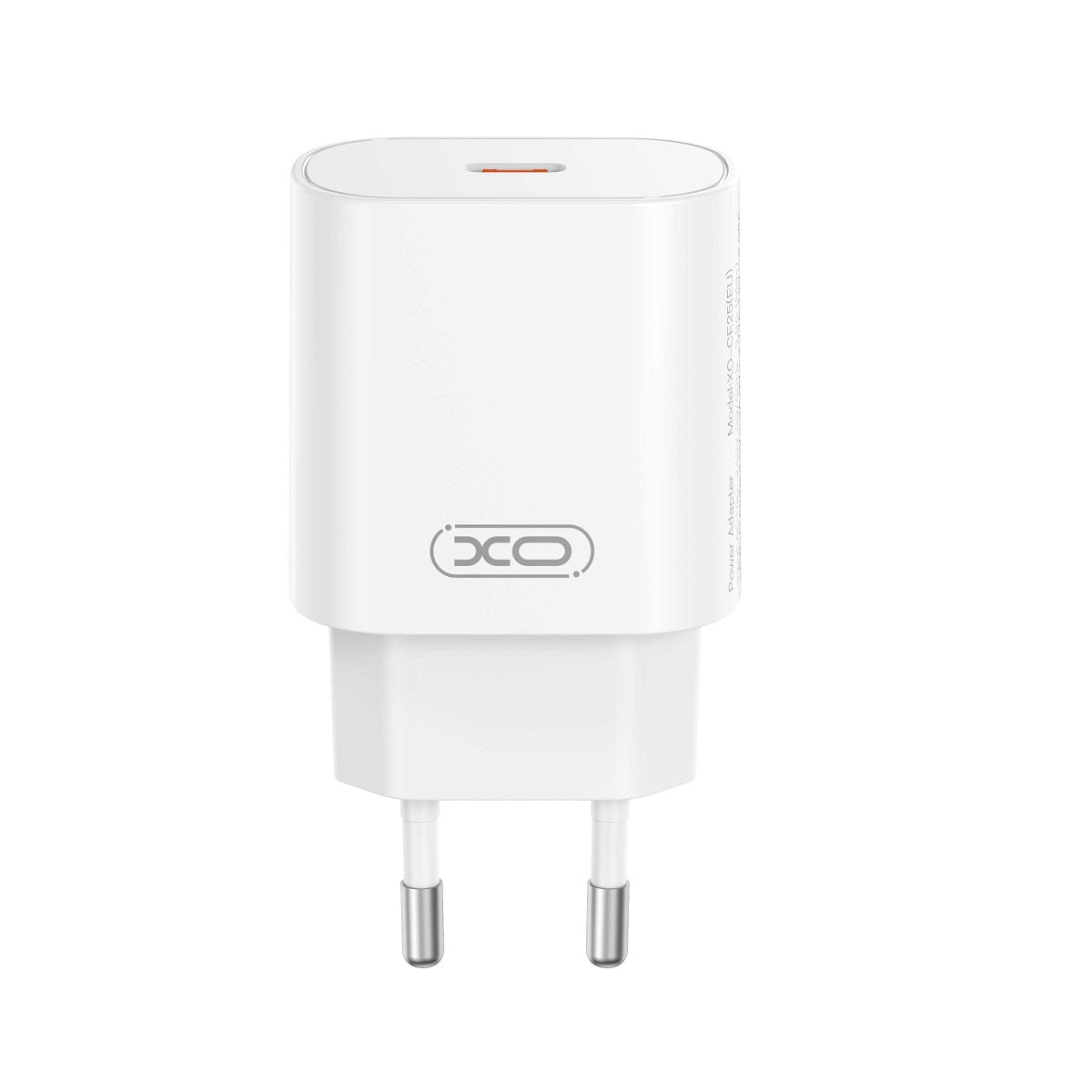 Netzladegerät mit USB-C Kabel XO Design CE25, 25W, 3A, 1 x USB-C, Weiß