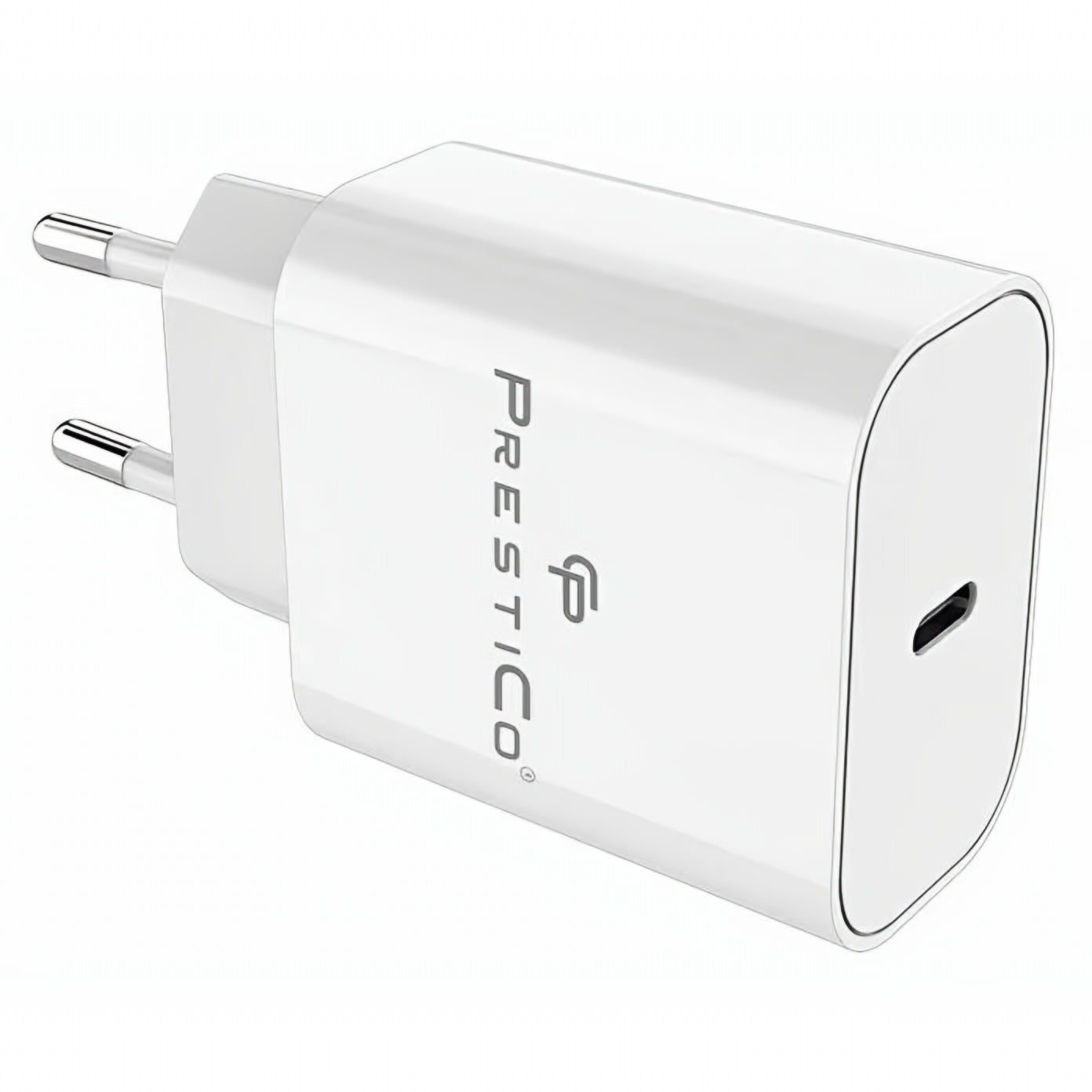Netzladegerät mit USB-C Kabel Prestico F15S-C, 30W, 3A, 1 x USB-C, Weiß