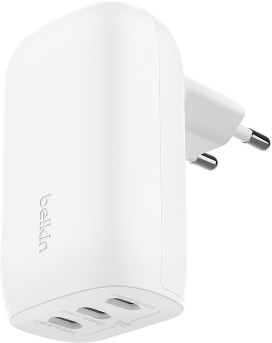 Netzteil mit USB-C-Kabel Belkin BoostCharge, 67W, 3A, 3 x USB-C, Weiß WCC002vf2MWH-B6