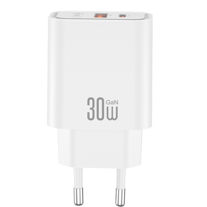 Netzteil mit USB-C-Kabel XO Design CE42, 30W, 3A, 1 x USB-A - 1 x USB-C, Weiß