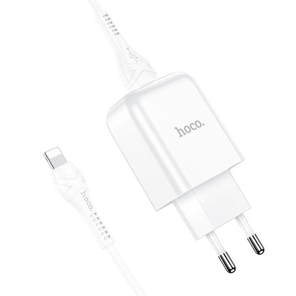 Netzladegerät mit Lightning-Kabel HOCO N2, 10W, 2A, 1 x USB-A, Weiß