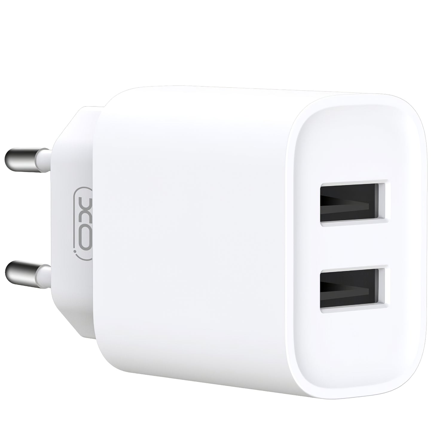 Netzwerk-Ladegerät mit Lightning-Kabel XO Design CE02C, 10.5W, 2.1A, 2 x USB-A, Weiß 