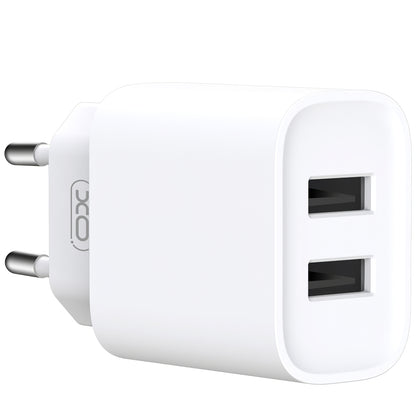 Netzwerk-Ladegerät mit Lightning-Kabel XO Design CE02C, 10.5W, 2.1A, 2 x USB-A, Weiß 