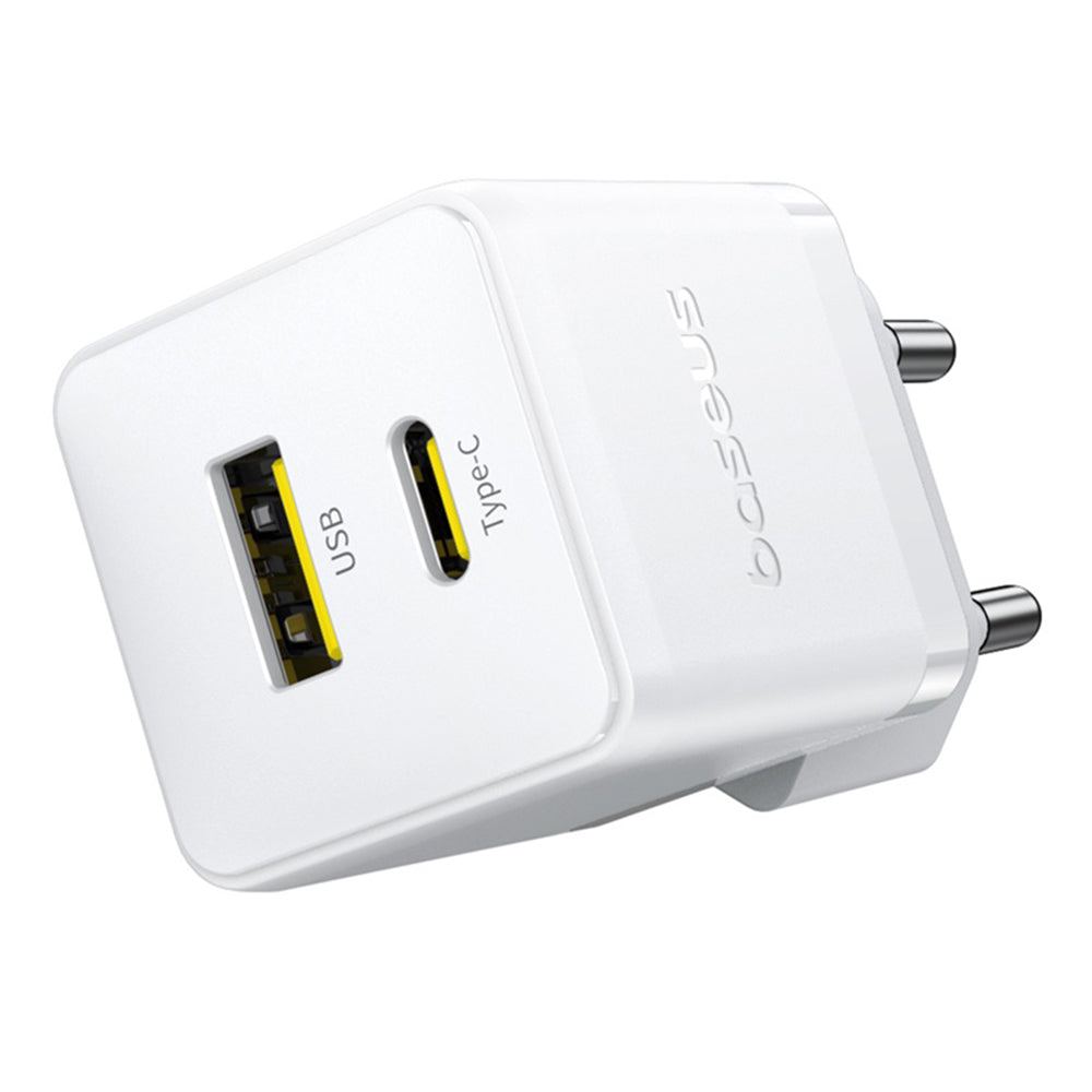 Netzladegerät mit USB-C Kabel Baseus Palm, 20W, 3A, 1 x USB-A - 1 x USB-C, Weiß P10111608213-01