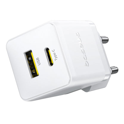 Netzladegerät mit USB-C Kabel Baseus Palm, 20W, 3A, 1 x USB-A - 1 x USB-C, Weiß P10111608213-01