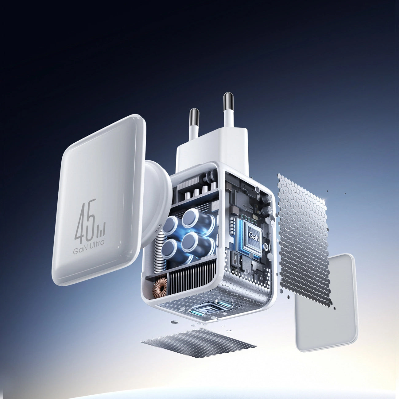 Netzladegerät mit USB-C Kabel Joyroom JR-TCL05, 45W, 3A, 2 x USB-C, Weiß