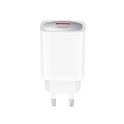 Network Charger with Lightning Cable XO Design CE19, 18W, 3A, 1 x USB-A, White