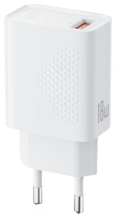 Netzladegerät mit USB-C Kabel XO Design L159, 18W, 3A, 1 x USB-A, Weiß