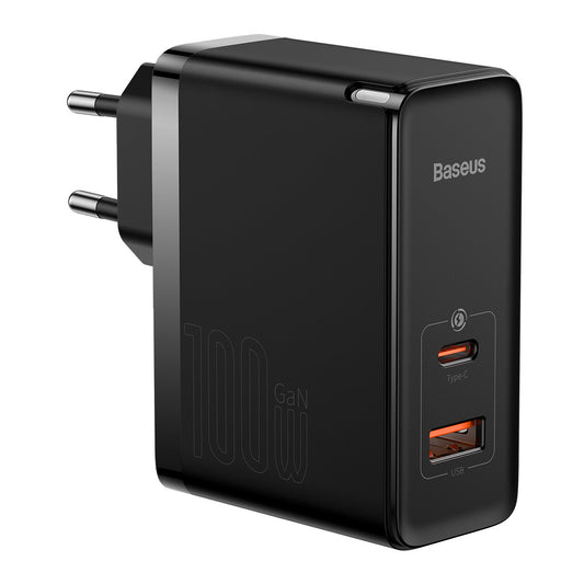 Netzladegerät mit USB-C Kabel Baseus GaN5 Pro, 100W, 3A, 1 x USB-A - 1 x USB-C, Schwarz CCGP090201