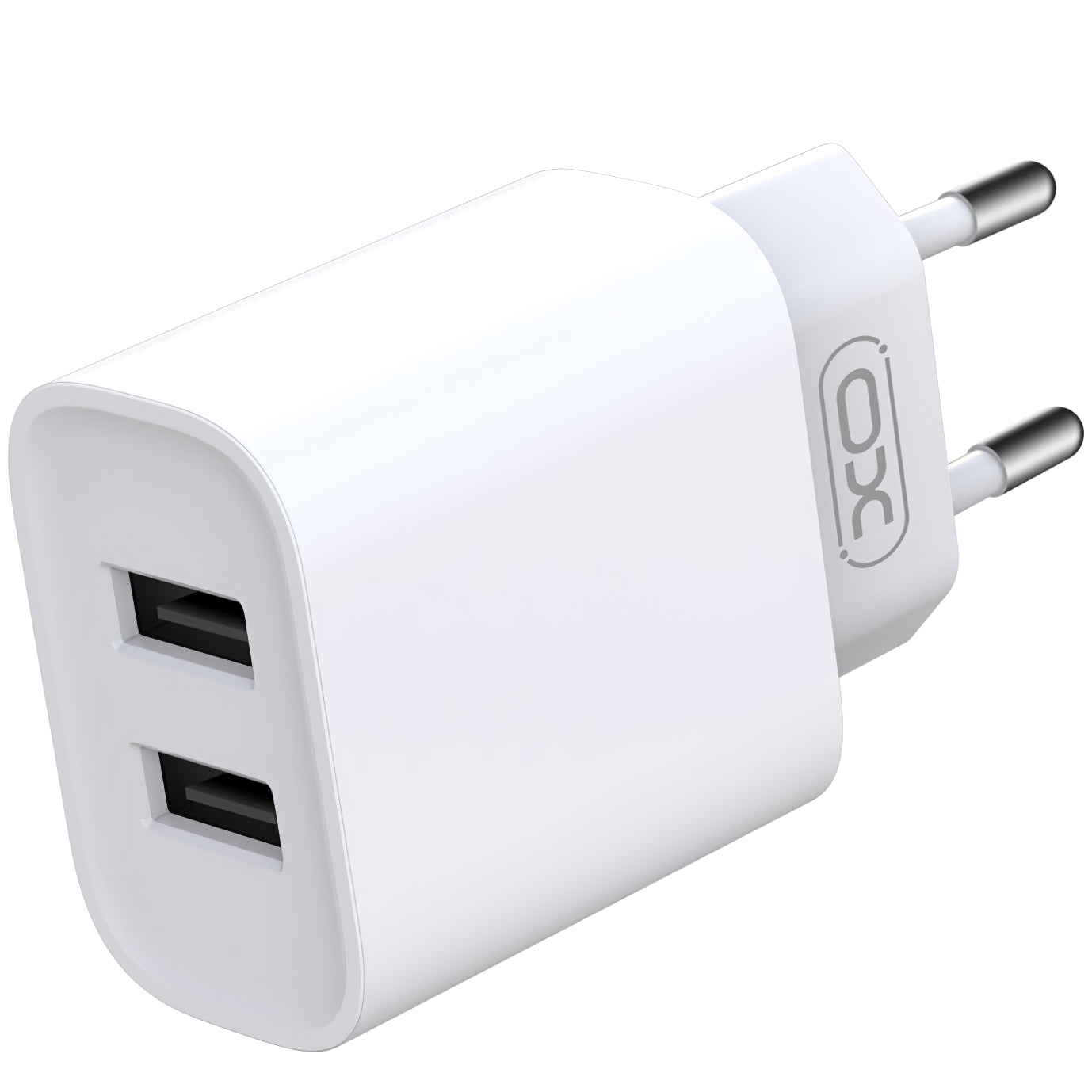 Netzwerk-Ladegerät mit Lightning-Kabel XO Design CE02C, 10.5W, 2.1A, 2 x USB-A, Weiß 