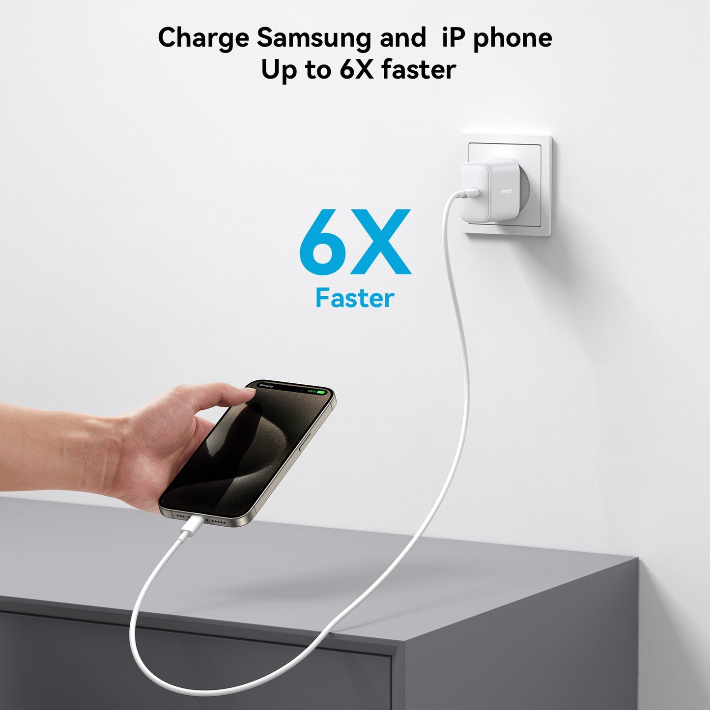 Netzladegerät mit USB-C Kabel Joyroom JR-TCF24, 30W, 3A, 1 x USB-C, Weiß