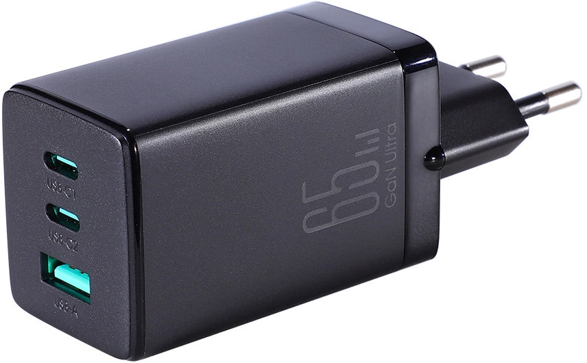 Netzladegerät mit USB-C Kabel Joyroom TCG01, 65W, 3.25A, 1 x USB-A - 2 x USB-C, Schwarz