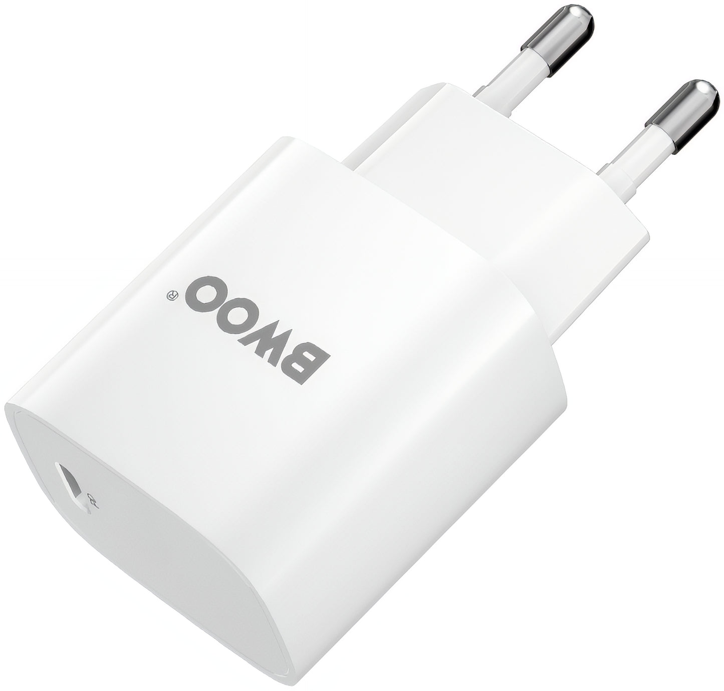 Netzladegerät mit Lightning-Kabel BWOO CDA159, 20W, 3A, 1 x USB-C, Weiß