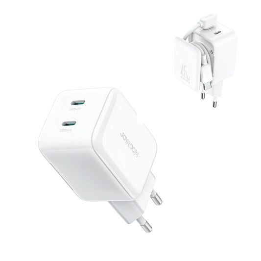 Netzladegerät mit USB-C Kabel Joyroom JR-TCL05, 45W, 3A, 2 x USB-C, Weiß
