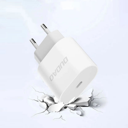 Netzladegerät mit USB-C Kabel Dudao A14EUC, 20W, 3A, 1 x USB-C, Schwarz