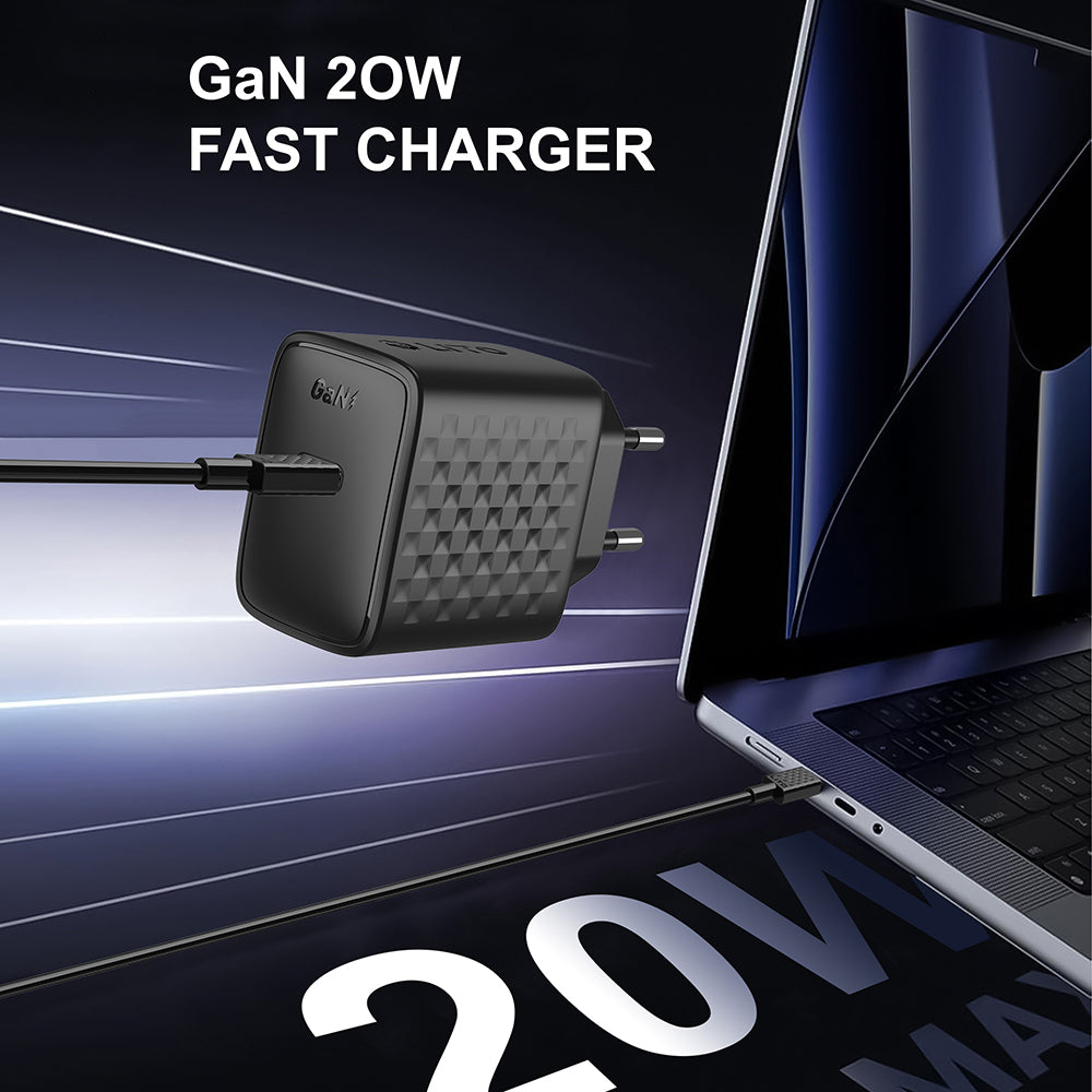 Netzladegerät mit Lightning-Kabel Lito LC13L, 20W, 3A, 1 x USB-C, Schwarz