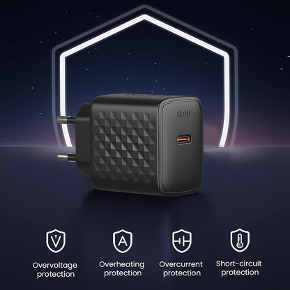 Netzladegerät mit Lightning-Kabel Lito LC13L, 20W, 3A, 1 x USB-C, Schwarz