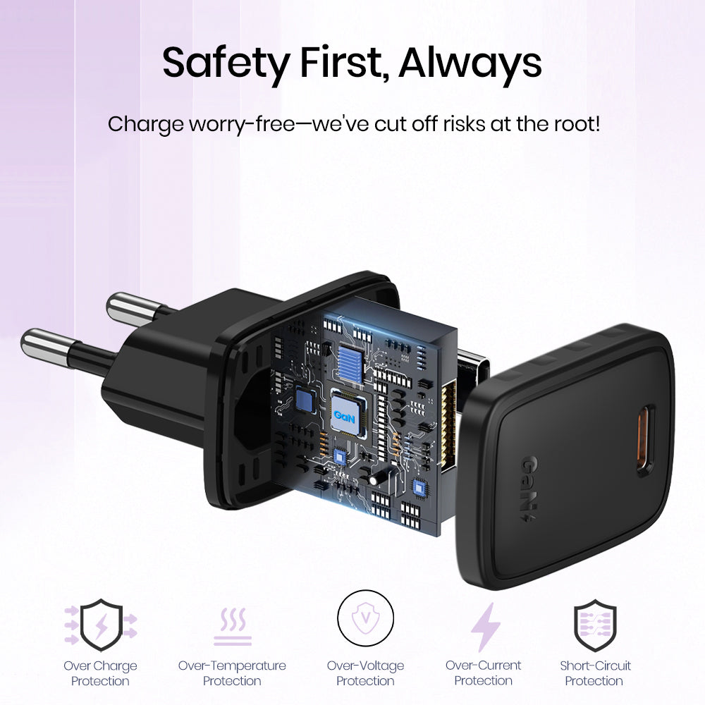 Netzladegerät mit Lightning-Kabel Lito LC17L, 30W, 3A, 1 x USB-C, Schwarz