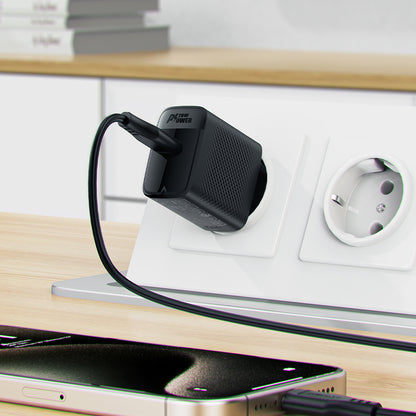 Netzladegerät mit USB-C Kabel Acefast A82, 20W, 3A, 1 x USB-C, Schwarz