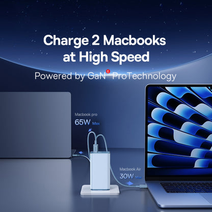 Netzladegerät mit USB-C Kabel Baseus GaN6 Pro, 100W, 3.25A, 2 x USB-A - 2 x USB-C, Blau P10162705312-00